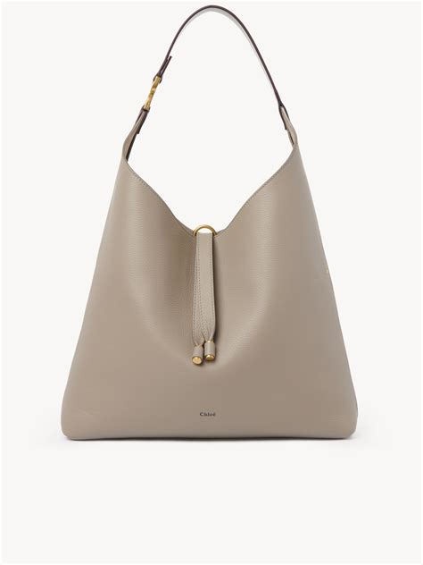 chloe marcie hobo medium tan|Marcie hobo bag in grained leather .